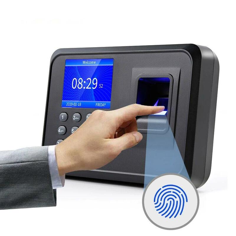 Máquina de asistencia de huellas dactilares F01, grabadora de reloj, equipo de identificación de empleados, USB electrónico, Informe de descarga de un clic