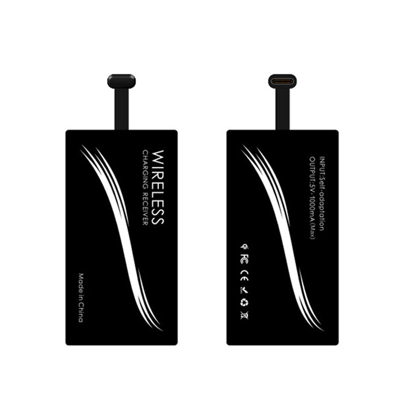 Qi Fast Wireless Ladegerät Empfänger für Ladegerät Pad Spule für Typ C Universal für Samsung Huawei Ehre Redmi Note 7 8 9 10
