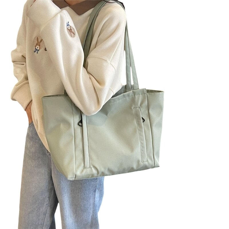 กระเป๋าสตรีกระเป๋าสะพายไหล่ความจุขนาดใหญ่กระเป๋านักเรียนนักเรียนไนลอนกระเป๋าถือสำหรับเดินทาง