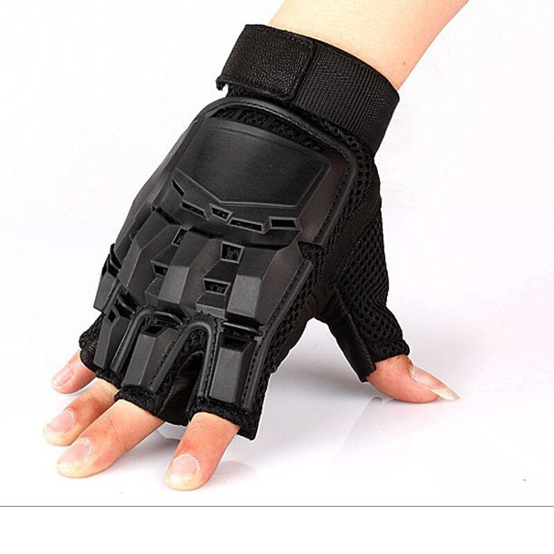 Guanti mezze dita da esterno guanti protettivi da equitazione sportivi protezione palmo guanti tattici resistenti all'usura