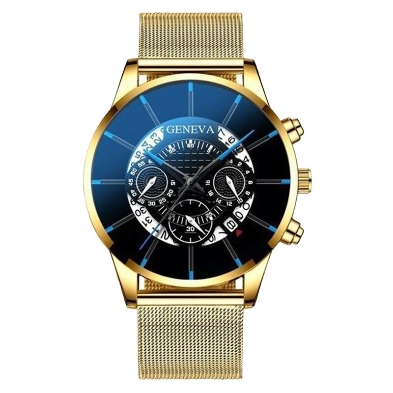 2022 zegarki męskie moda zegarek z kalendarzem mężczyźni biznes siatka ze stali nierdzewnej pas Wrist Watch Quartz mężczyzna zegar Relogio Masculino