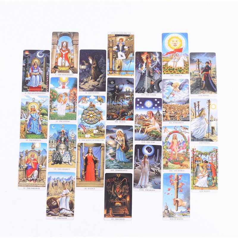Tarot dos cartões de sonho mais longos com guia para iniciantes, Oraange bordas douradas, 10.3*6cm, 78 cartões