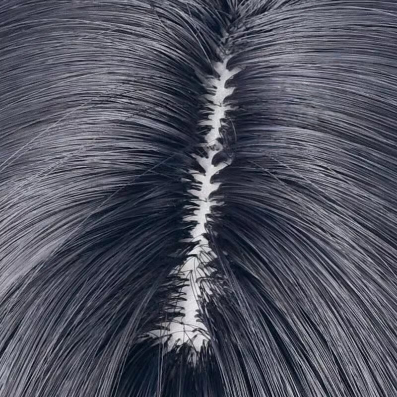 엘렌 조 코스프레 가발, 블랙 블루 혼합 로즈 레드 짧은 머리, 내열성 합성 가발, 33cm