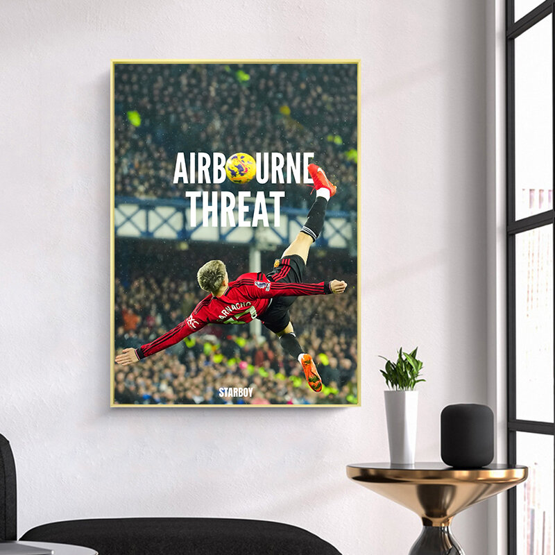 Cristiano Ronaldo Football Star Stadium stampato Poster su tela Fan decorazione della casa immagine pittura senza cornice