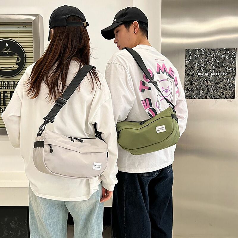 Nylon Men Crossbody Bags Casual Multi Layered Adjustable Length Man Handbags Shoulder Bag Student