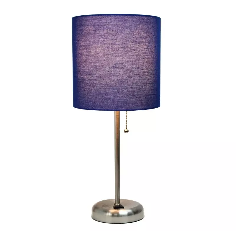 Limelights-lâmpada vara com carregamento tomada e tecido sombra, azul marinho