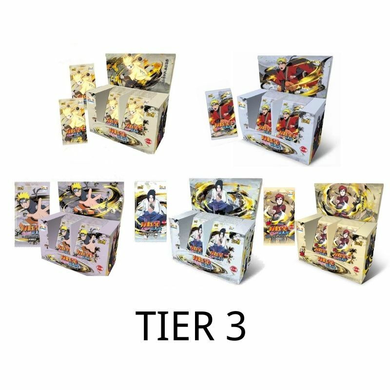 KAyou Genuine Naruto Boxes Booster Packs, Trading Card Game Box, Série Completa Card Booster Pack, Cartões de Coleção, Presentes