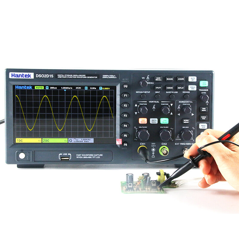 Hantek Signaal Generatie Oscilloscoop DSO2C10 2C15 2D10 2D15 Dual-Kanaals Digitale Geheugen Oscilloscoop 100M 150M 1GS/S