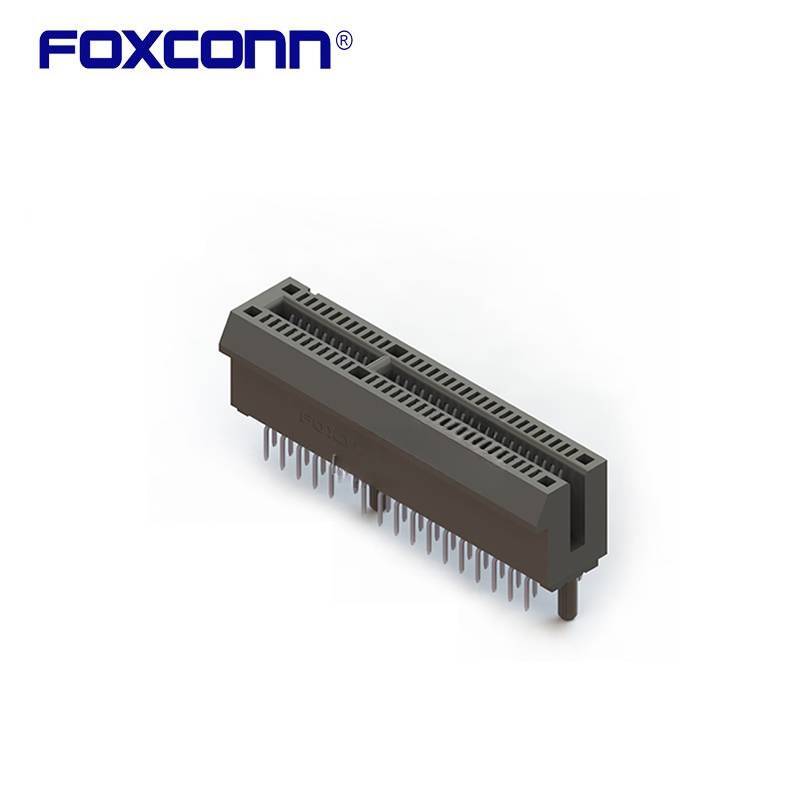 Konektor 64PIN Hitam PCIE Tipe Terbuka Foxconn