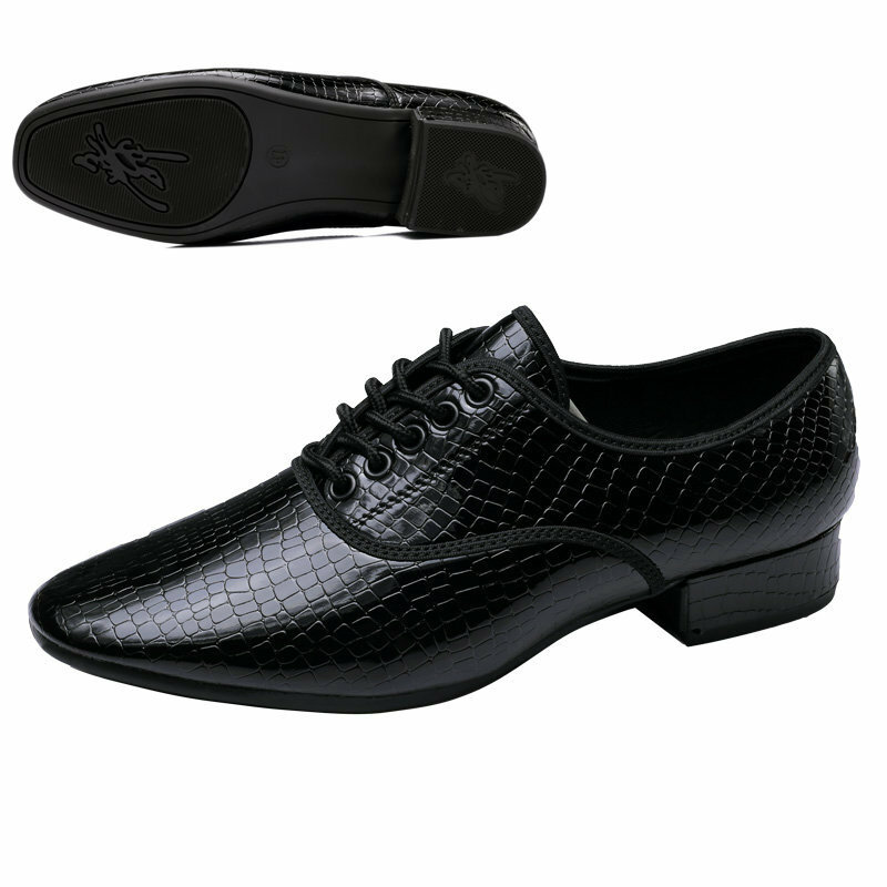 Zapatos de baile modernos para hombre, zapatos de baile cuadrados para adultos, zapatos de baile latino estándar nacional de suela suave verdadera