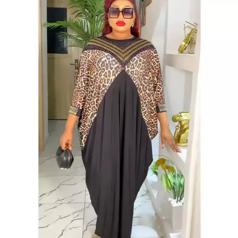 Gaun Afrika untuk wanita Vetement Femme Dashiki Abaya cetak gaun Maxi musim semi musim gugur baru Afrika pakaian Dashiki Ankara Gaun