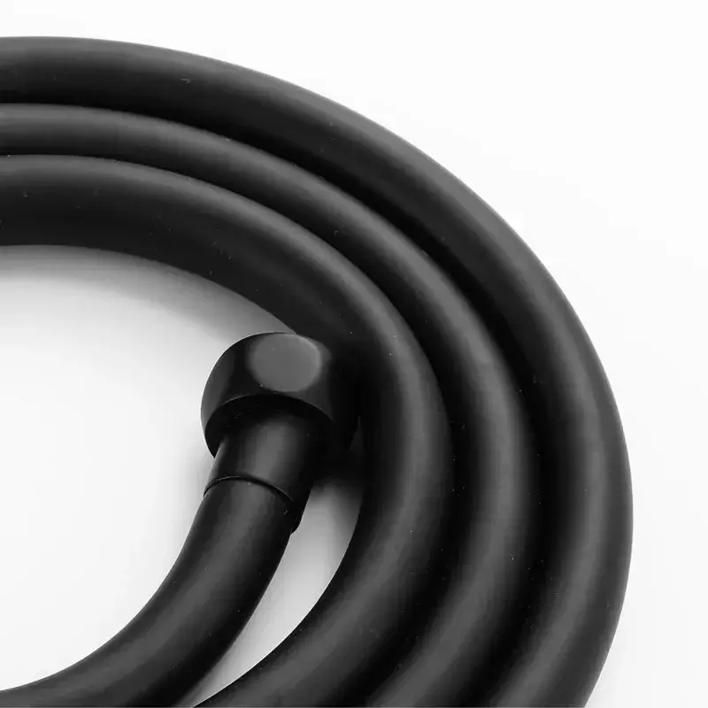 Black Shower Hose Bathroom Fitting PVC Soft Bath Tube 1.5 Meter Water Pipe