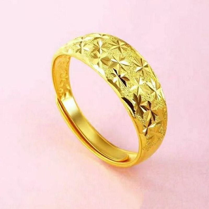 Aksesori cincin emas wanita elektroplating imitasi tinggi
