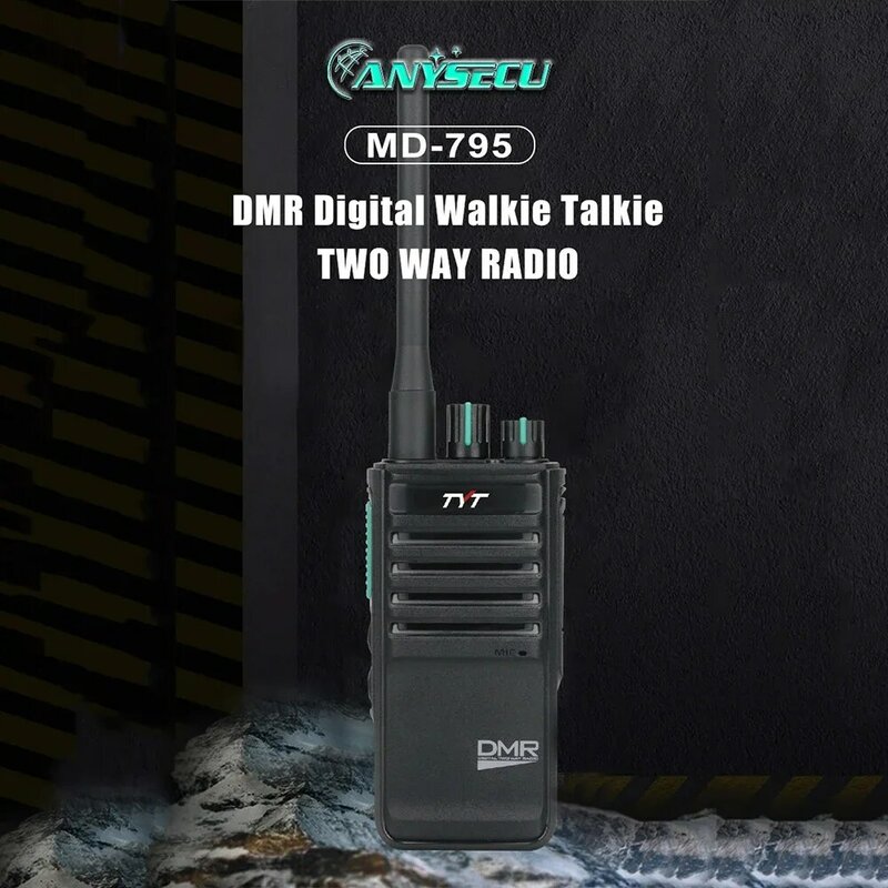 TYT MD-795 DMR Walkie Talkie 2000mAh, 400-470MHz UHF Band dua arah Radio 256 saluran fungsi pengurangan kebisingan enkripsi suara