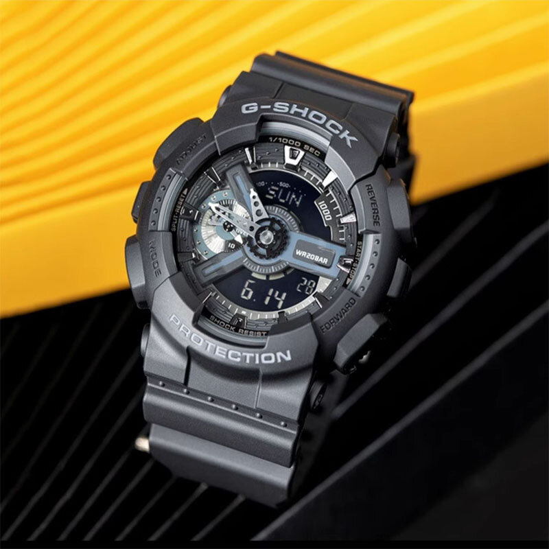 G-SHOCK 남성용 듀얼 디스플레이 시계, GA110 쿼츠 Reloj 패션, 다기능 야외 스포츠, 충격 방지 LED 다이얼