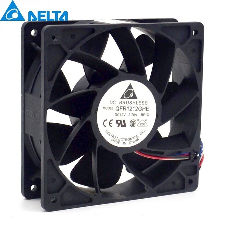 1PCS QFR1212GHE 12V 2.70A 12038 120MM 12CM 6000RPM Server Fan Cooling For Delta