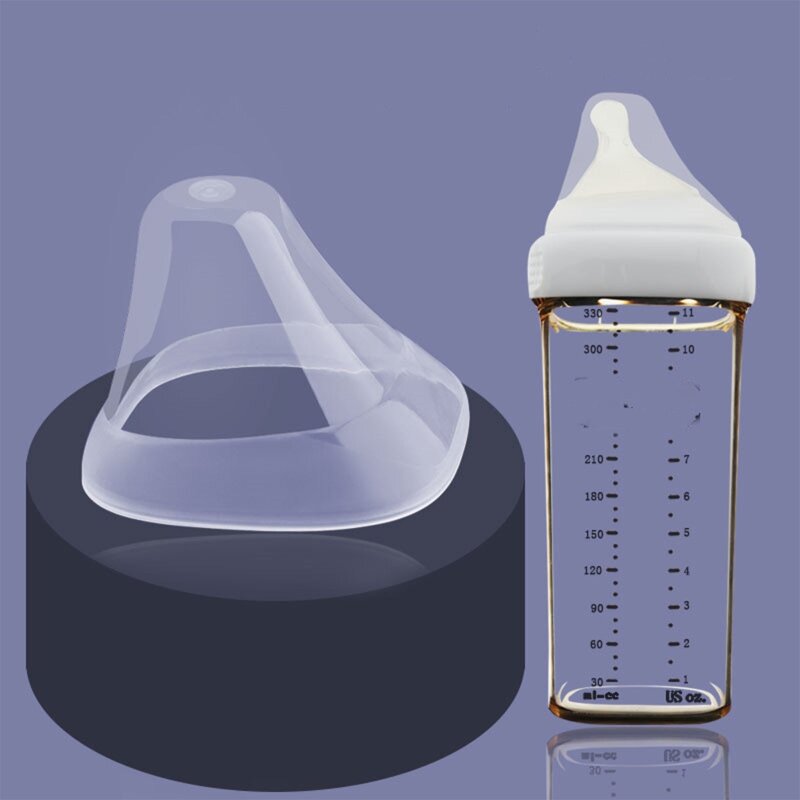 哺乳瓶キャップ透明カバー交換用首輪食品グレード PP 材料ボトル変換