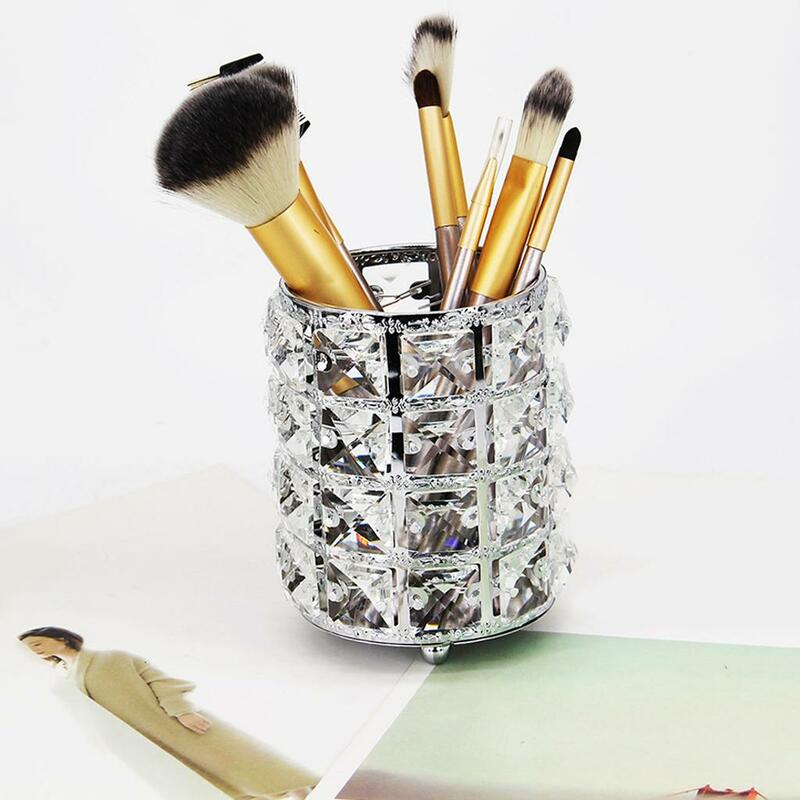 Europa Make-Up Pinsel Lagerung Rohr Augenbraue Bleistift Make-Up Organizer Perle Kristall Schmuck Lagerung Box