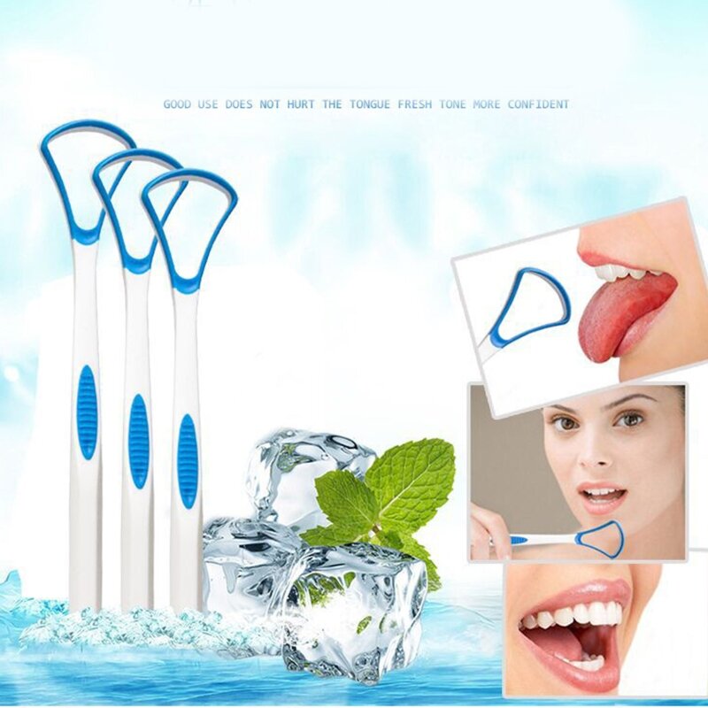 Raspador de língua, limpador de língua ajuda a combater o mau hálito escova de higiene oral saudável