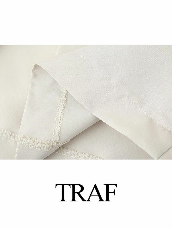 TRAF 2024 여름 여성 패션 투피스 수트, 단색 짧은 탱크탑 + 와일드 텍스처 스트리트웨어, 여성 미디 힙커버 스커트