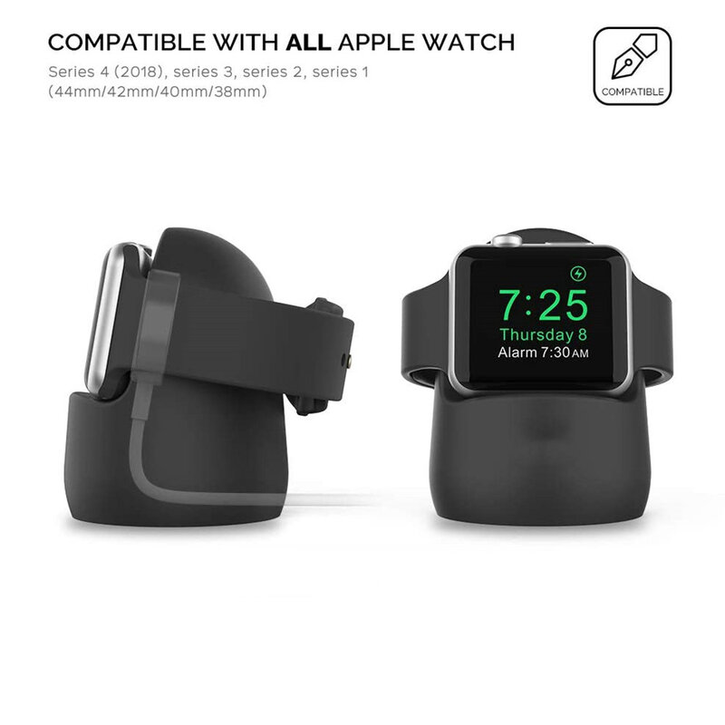 Silikon halterung Ladegerät für Apple Watch Serie 7 6 5 4 3 2 1 se Halterung iwatch Serie Nacht Dock Aufladen Desktop Cradle Stand