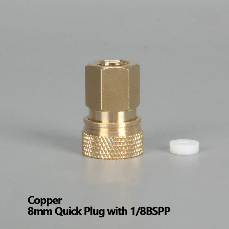 CO2 steker adaptor Coupler pelepasan cepat, aksesori Fitting benang 1/8mm pemutus cepat 1/8BSPP G1/8 1/8NPT M10x1