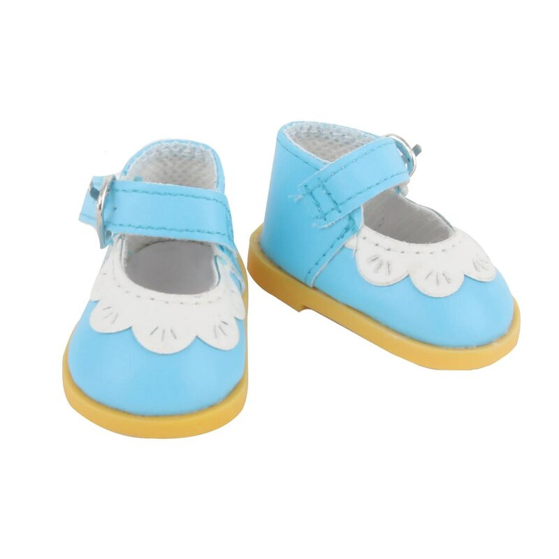 Sepatu boneka BJD 5cm 1/6, sepatu boneka putri Mini kulit 30cm untuk hadiah mainan boneka Amerika & EXO 14 inci