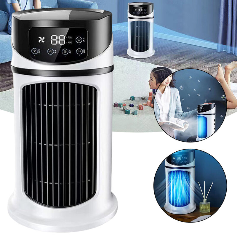 3 In 1 Mini Air Cooler Air Conditioner Cooling Portable 6 Gear Adjustable Humidifier Purifier USB Charging Fan For Home Office