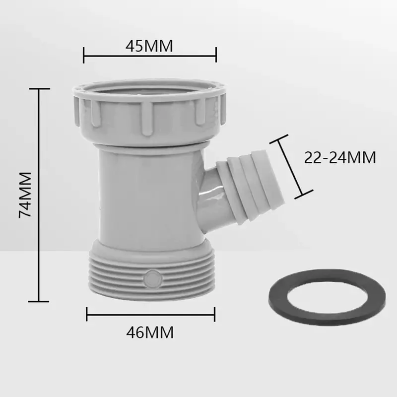 Mejora tu sistema de fontanería con junta de fregadero de lavabo de cocina para conversión de orificio de desbordamiento, Color gris, calidad Superior