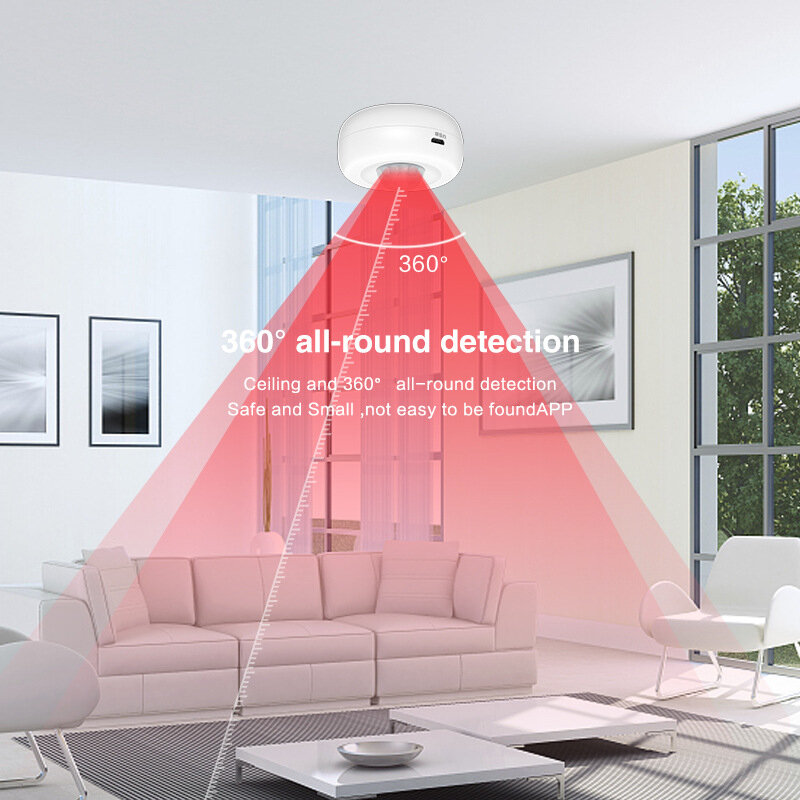 Инфракрасный датчик движения с обнаружением на 360 градусов для умного дома, надежная производительность, беспрецедентный удобный датчик движения, датчик движения Tuya