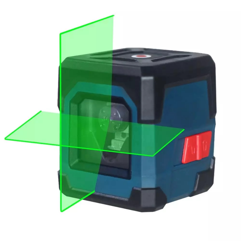HANMATEK LV1G poziom lasera zielony Laser krzyżowy z zakresem pomiarowym 50ft, samopoziomująca linia pionowa i pozioma