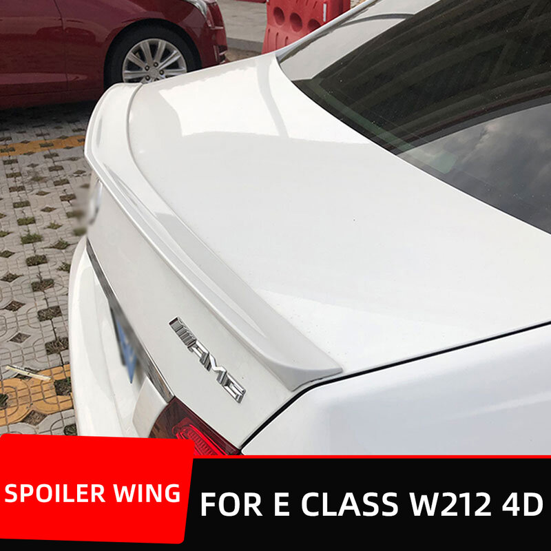 Tutup Bagasi Belakang Plastik ABS Sayap Spoiler Bibir Bebek untuk Mercedes Benz E Class W212 E180 E200 E260 E300 E320 Sedan 4 Pintu