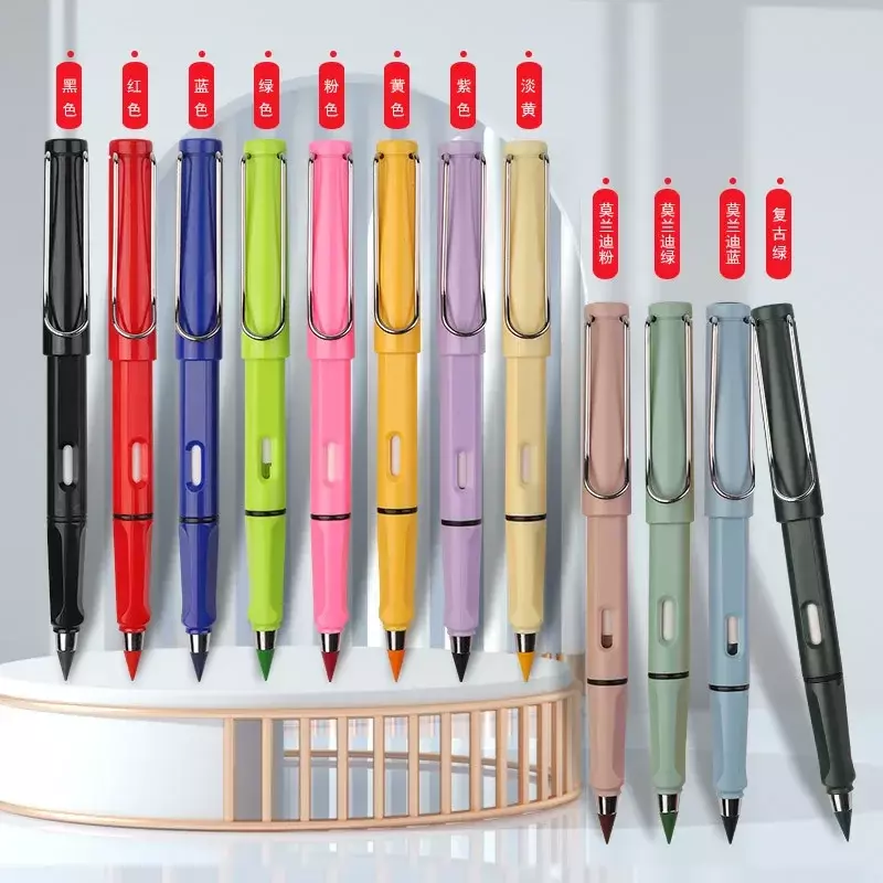 子供のための永遠の鉛筆,無制限の筆記,素敵なペン,スケッチ,文房具,カワイイ,学用品,12色