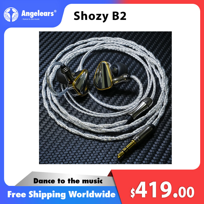 Наушники-вкладыши Shozy B2, проводные металлические наушники-вкладыши с динамическим драйвером, Разъемный кабель 0,78 мм, 3,5 мм, 2 контакта