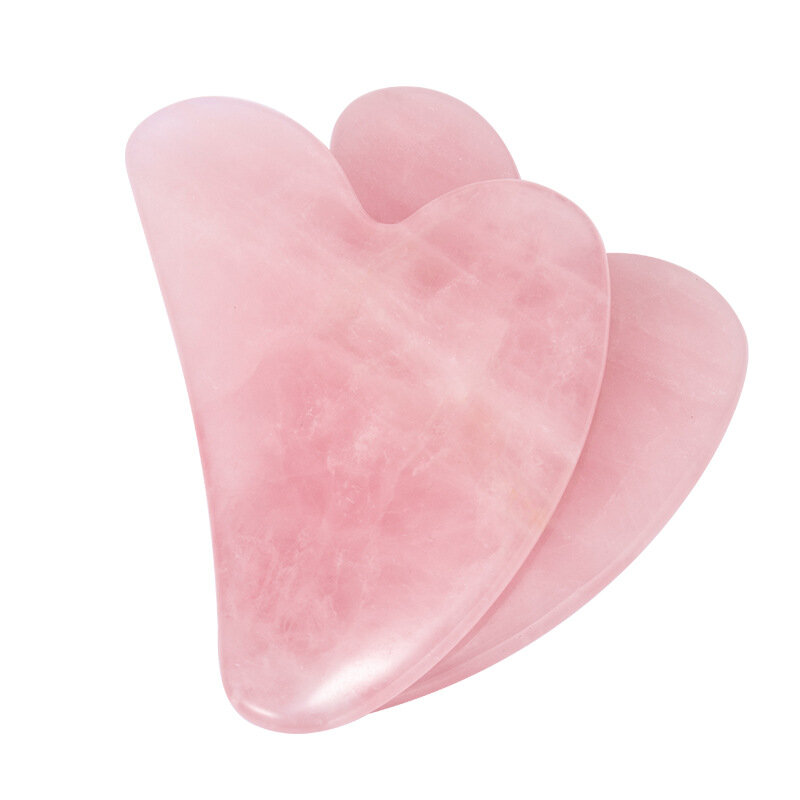 Raschietto di giada naturale Gua Sha Board Massage quarzo rosa giada Guasha Stone per viso collo pelle sollevamento bellezza salute strumenti di massaggio