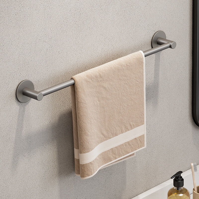 WEPICK Hand Towel Bar 30-80CM Rod Rail Rack Wall Hanger With Hooks Gun Gray Shower Pole Space Aluminium Shelf Bathroom Accessory