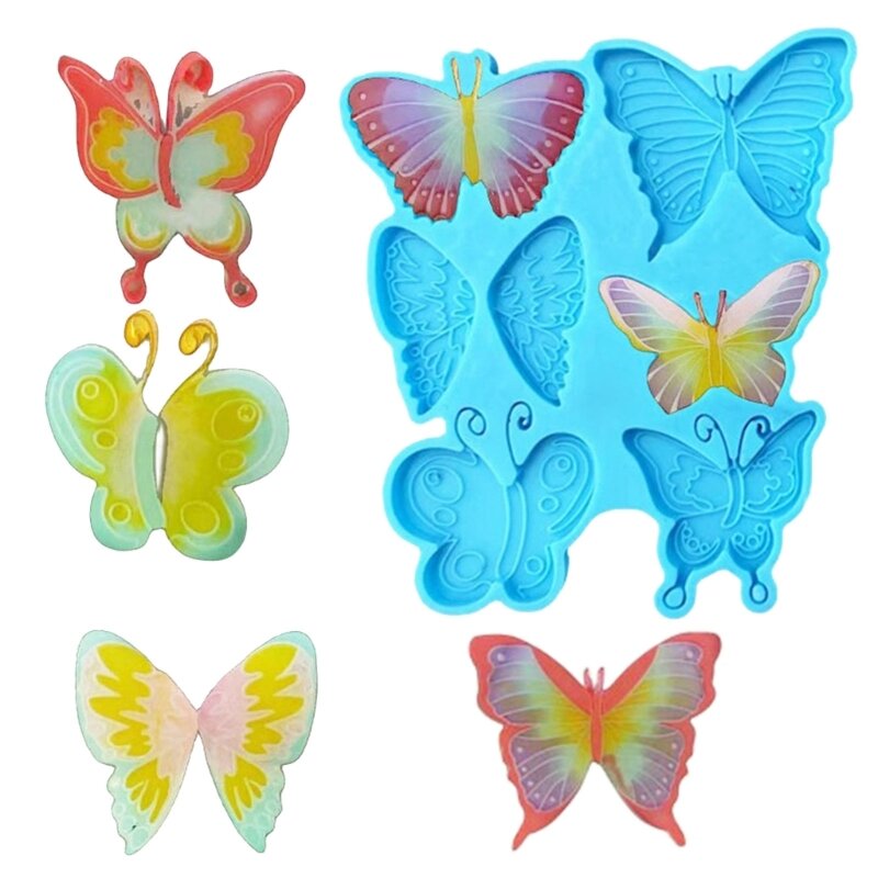 Stampi per ciondoli a forma farfalla Stampo epossidico perfetto per creare portachiavi per gioielli 517F