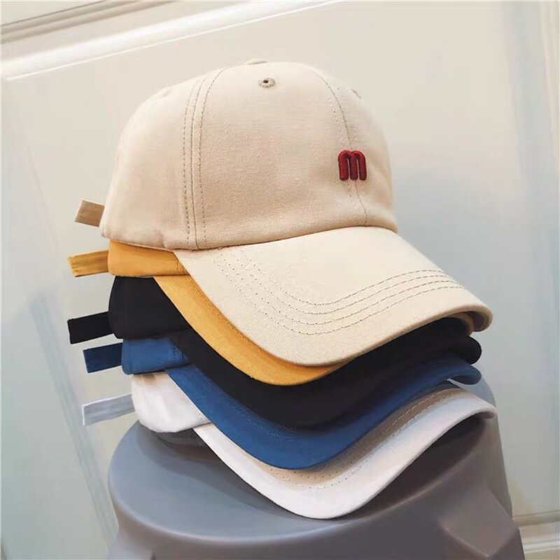Cotton Baseball Cap Hot Sale Letter Embroidery Versatile Dad Hats Breathable Anti-Sun Fishing Cap Outdoor Sports