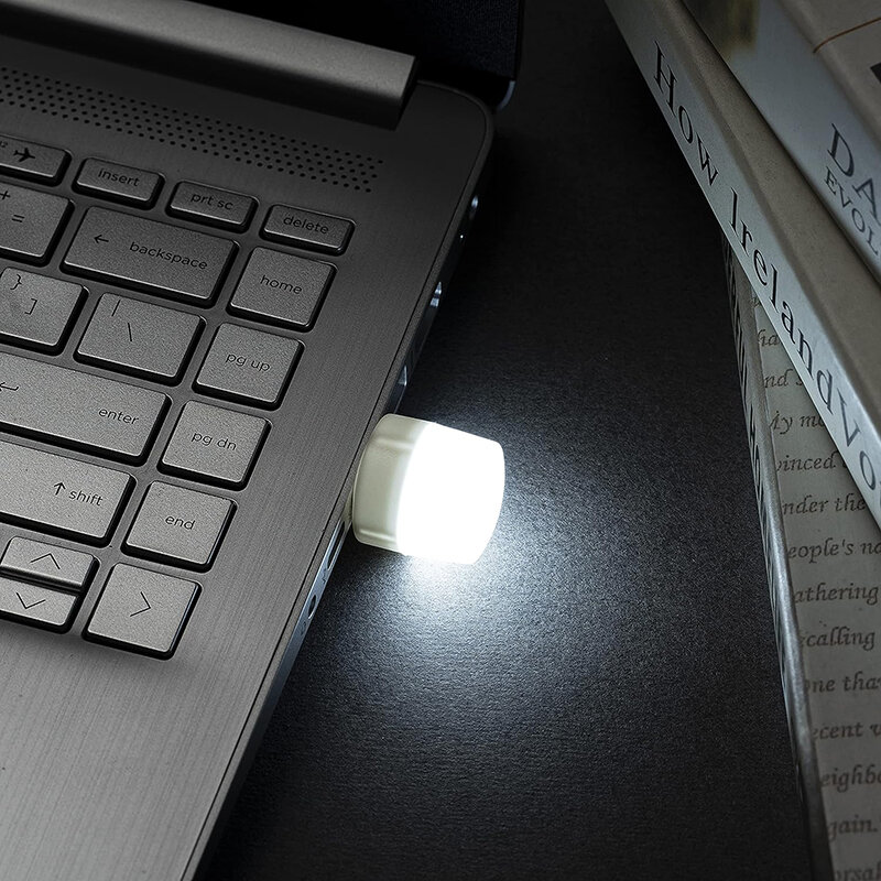 Lampu malam LED Mini USB, lampu baca pelindung mata Super terang isi daya ponsel komputer 1/3/5/10 buah