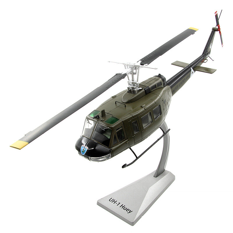 다이캐스트 미 육군 UH-1H 군사 전투 헬리콥터 합금 모델, 장난감 선물 컬렉션 시뮬레이션 디스플레이 장식, 1:48 체중계