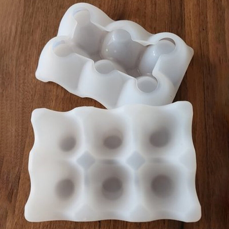 1 ~ 20 Stück Kristall Epoxid form kreative Ei Gitter Ei Lagerung Dekoration Silikon form für Eier ablage Harz Guss u90f