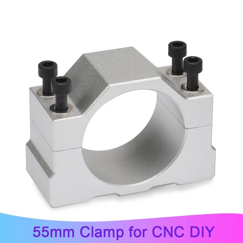 CNC Spindle Bracket Clamp Lathe Spindle Mount Holder Aluminum Fixture For 300W 400W 500W Motor With 4 Screws