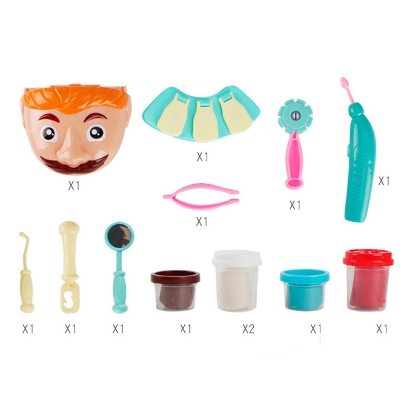 13Pcs simulazione dentista Kit estrazione denti modello di argilla giocattoli Set di strumenti dentali