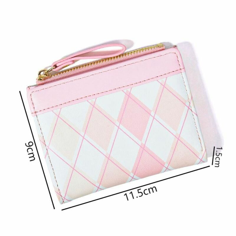 Mini Short Wallet New Solid Color PU Leather Money Bag Large Capacity Coin Purse Girl