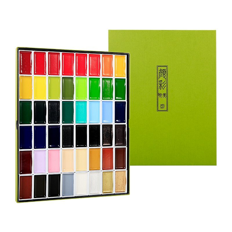 Kuretake 단색 수채화 페인트 세트, 페인팅용 금속 수채화 페인트, 미술 용품, 6 색, 12 색, 24 색, 36 색, 48 색