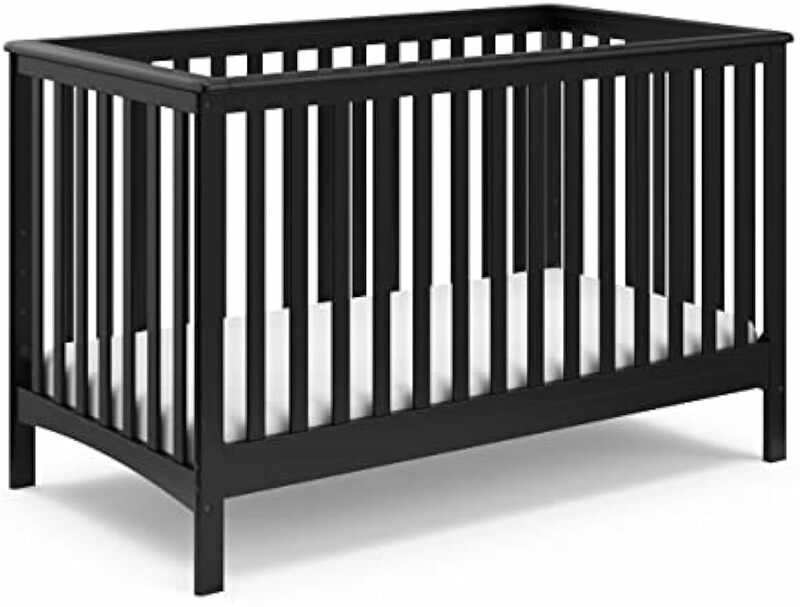 Przekształca się w kanapę, łóżko dla małego dziecka i pełną rozmiar łóżka, pasuje do standardowego pełnowymiarowego materaca do łóżeczka, regulowana podstawa podparcia materaca