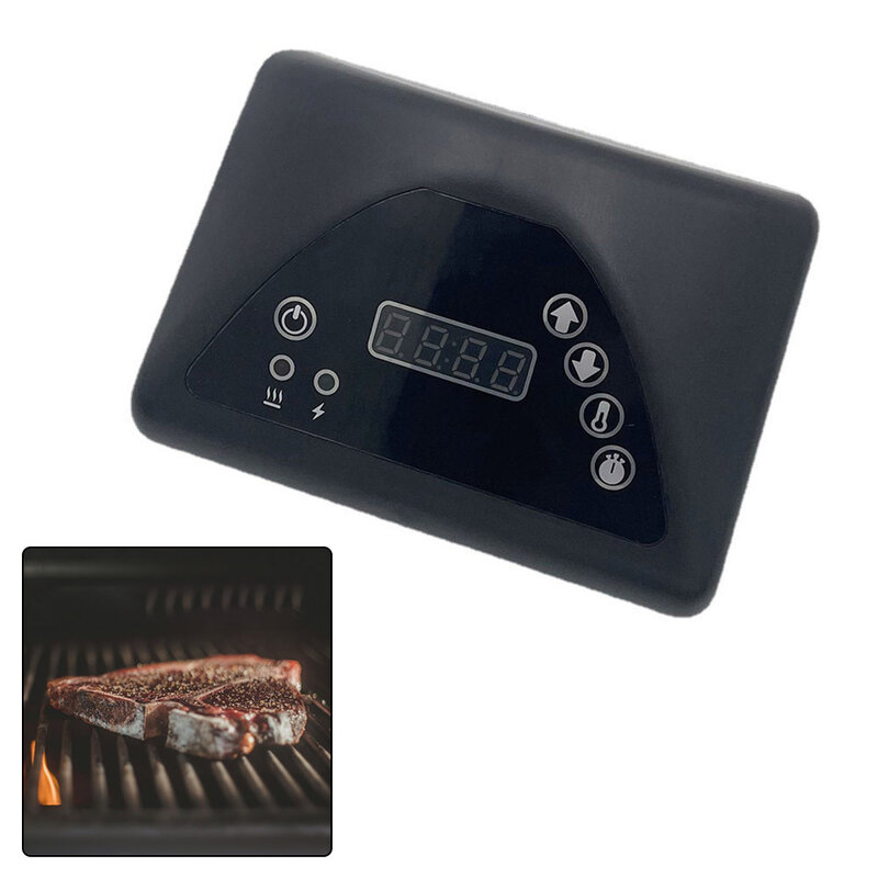 Ensemble d'outils de barbecue avec contrôleur numérique, affichage LED lumineux, panneau numérique, plastique facile à contrôler, 110V-120V, 13x7.5x17.5cm