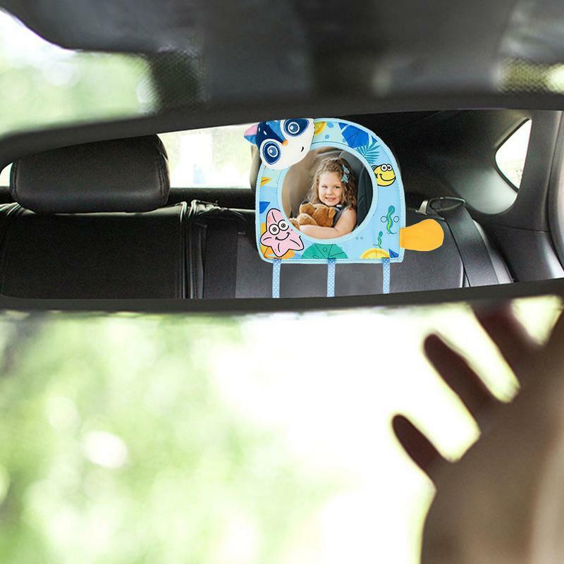 Детское зеркало наблюдения для автомобиля, противоударное зеркало наблюдения для детей, зеркало наблюдения с широким кристально прозрачным обзором для детской кроватки