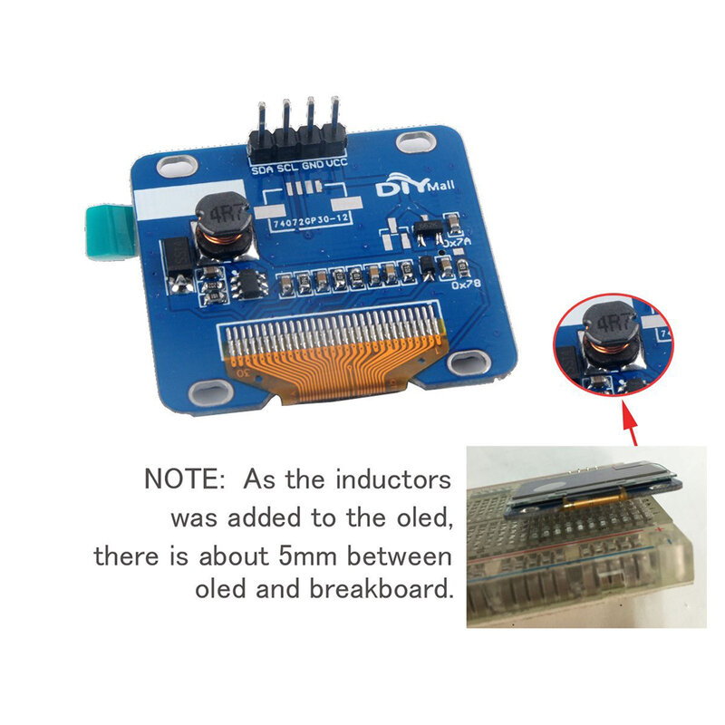 10pcs 1,3 inch oled display modul i2c serial x64 lcd led bildschirm iic kommunizieren sh1106 weiß blau für arduino esp8266 nodemcu
