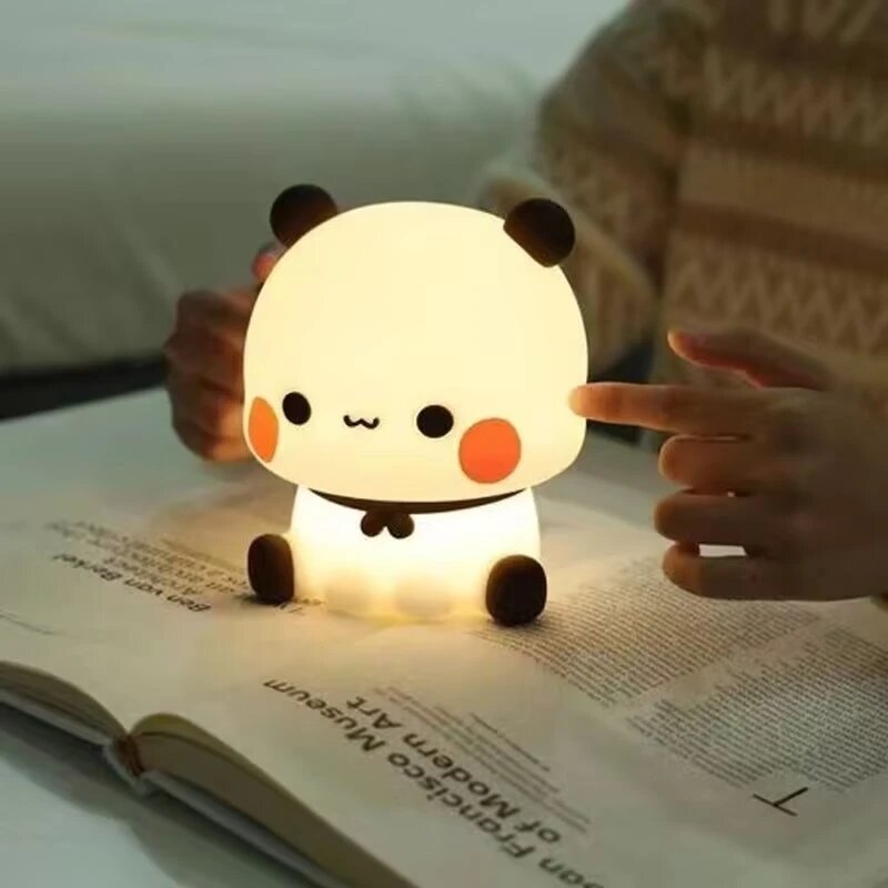 Urso Panda Led Night Light Lâmpada Bubu E Dudu Bonito Animal Cartoon Nightlight para Crianças Bedside Quarto Sala Decorativa
